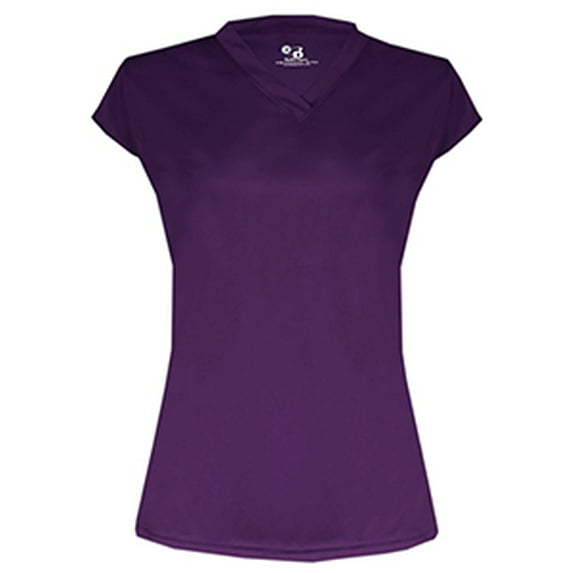 Badger Women's Solid Color Cap Sleeve Jersey Top