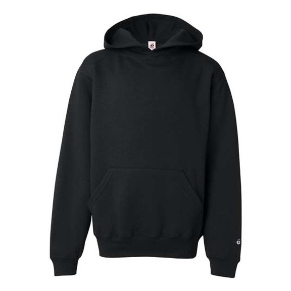 Youth Hooded Sweatshirt - Black - M