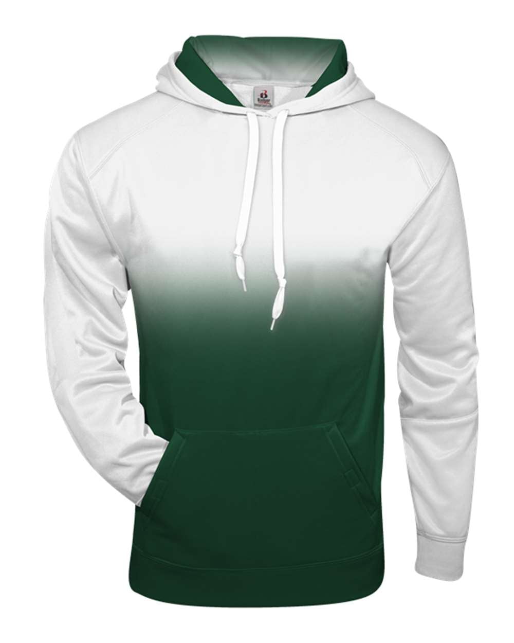 Ombre top hooded sweatshirt