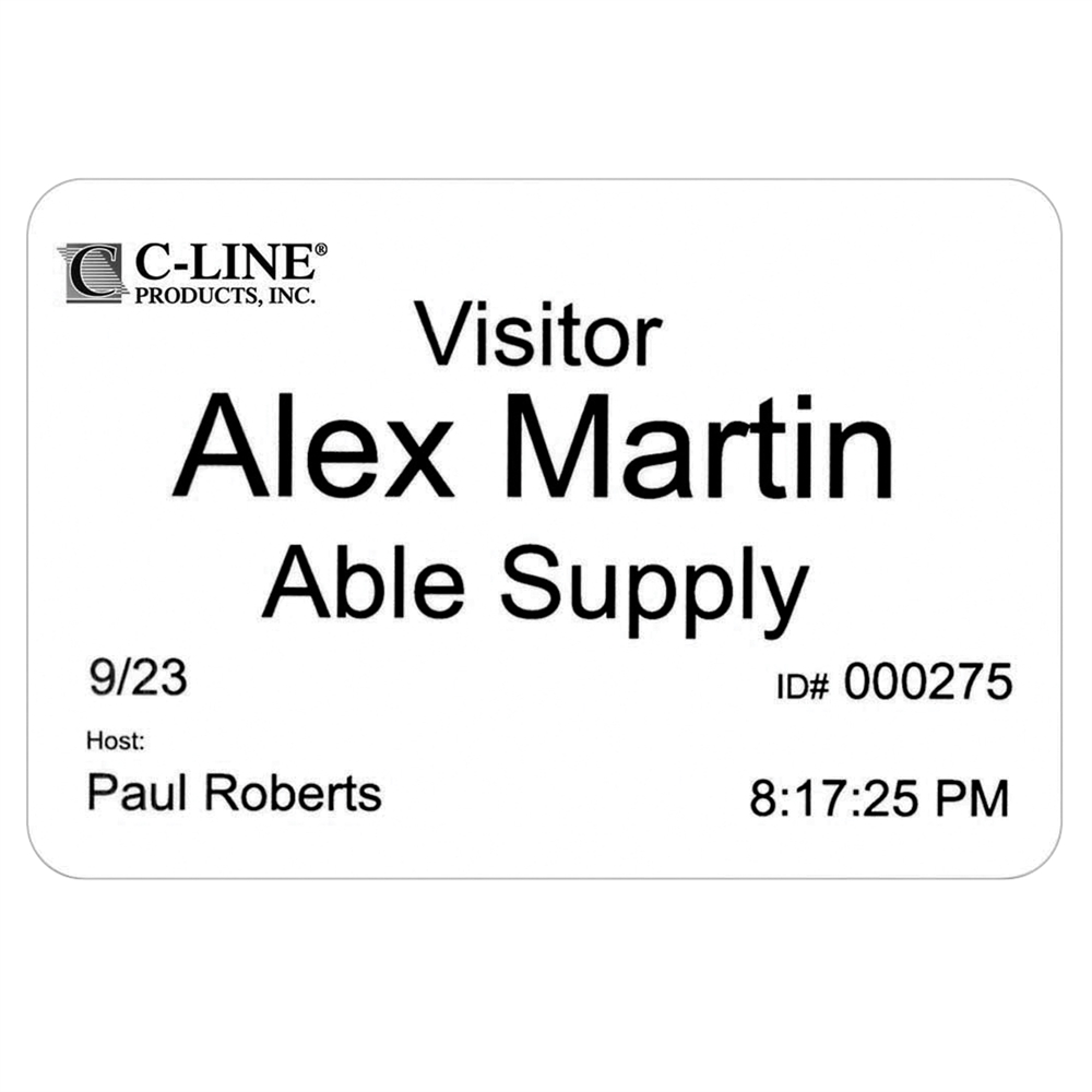 Badges for Direct Thermal Printers, Peel & Stick Name Badge for Dymo