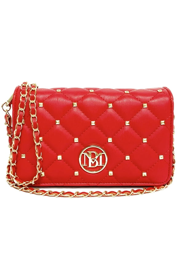 Diamond Quilted Red Crossbody Bag