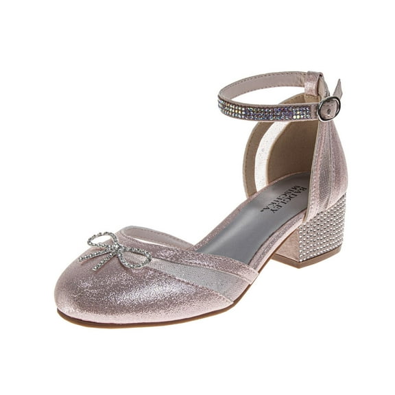 Badgley Mischka Dress Shoes Girls  Elegant Sparkle Formal Occasion (Little Kid Big Kid) Pink, Size: 2