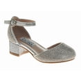 thumbnail image 1 of Badgley Mischka Dress Shoes for Girls, Fashionable Elegant Style (Little Kids Big Kids), Silver, Size: 1, 1 of 5