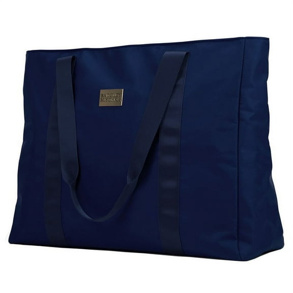 Badgley Mischka Fabric Nylon Travel Tote Bag in Navy
