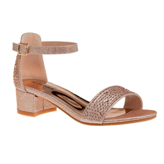 Badgley Mischka Formal Toddler Sandals Heels, Rose Gold, Size: 3