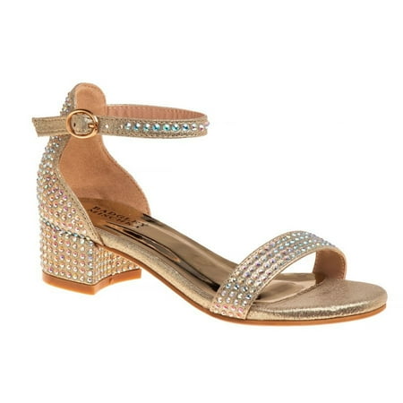 Badgley Mischka Formal Sandals Heels (big kids) - Gold , Size: 12