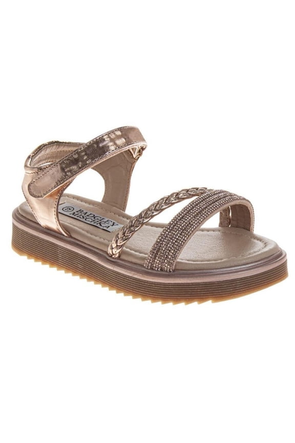 Girls Dress Sandals. (Little Kids Big Kids), Rose Gold, Size: 12