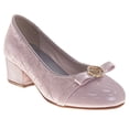 thumbnail image 1 of Badgley Mischka Girls Dress Shoes (Little Kids, Sizes 11–4), Blush, Size: 3, 1 of 7