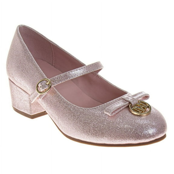 Badgley Mischka Girls Dress Shoes (Little Kids, Sizes 11–4), Pink, Size: 12