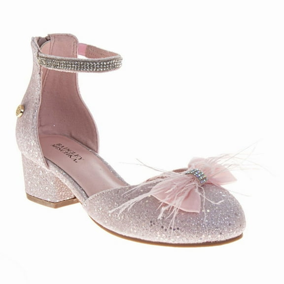 Badgley Mischka Girls Dress Shoes (Little Kids, Sizes 11–4), Pink, Size: 3