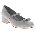 thumbnail image 1 of Badgley Mischka Girls Dress Shoes (Little Kids, Sizes 11–4), Silver, Size: 3, 1 of 7