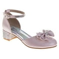 thumbnail image 1 of Badgley Mischka Girls Dress Shoes (Little Kids, Sizes 12–4), Pink, Size: 2, 1 of 7
