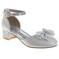 thumbnail image 1 of Badgley Mischka Girls Dress Shoes (Little Kids, Sizes 12–4) , Silver, Size: 13, 1 of 7
