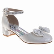 Badgley Mischka Girls Dress Shoes Little Kids, Sizes 12 4 , Silver, Size 1
