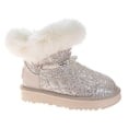 thumbnail image 1 of Badgley Mischka Girls’ Glitter Faux Fur Winter Boots, Cozy Fashion Ankle Boots with Plush Cuff (Little Kid / Big Kid), 1 of 9