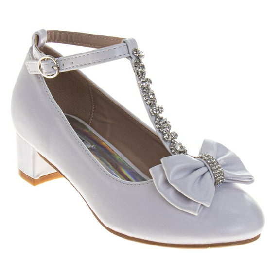 Badgley Mishcka Girls Dress Shoes (Little Kids Big Kids), White, Size: 2