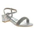 thumbnail image 1 of Badgley Mischka Girls Low Heeled Dress Shoes. (Little Kids Big Kids), Color:  Silver, Size: 2, 1 of 7