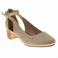 thumbnail image 1 of Badgley Mischka Girls Low Heeled Dress Shoes. (Little Kids Big Kids), Rose Gold, Size: 3, 1 of 6