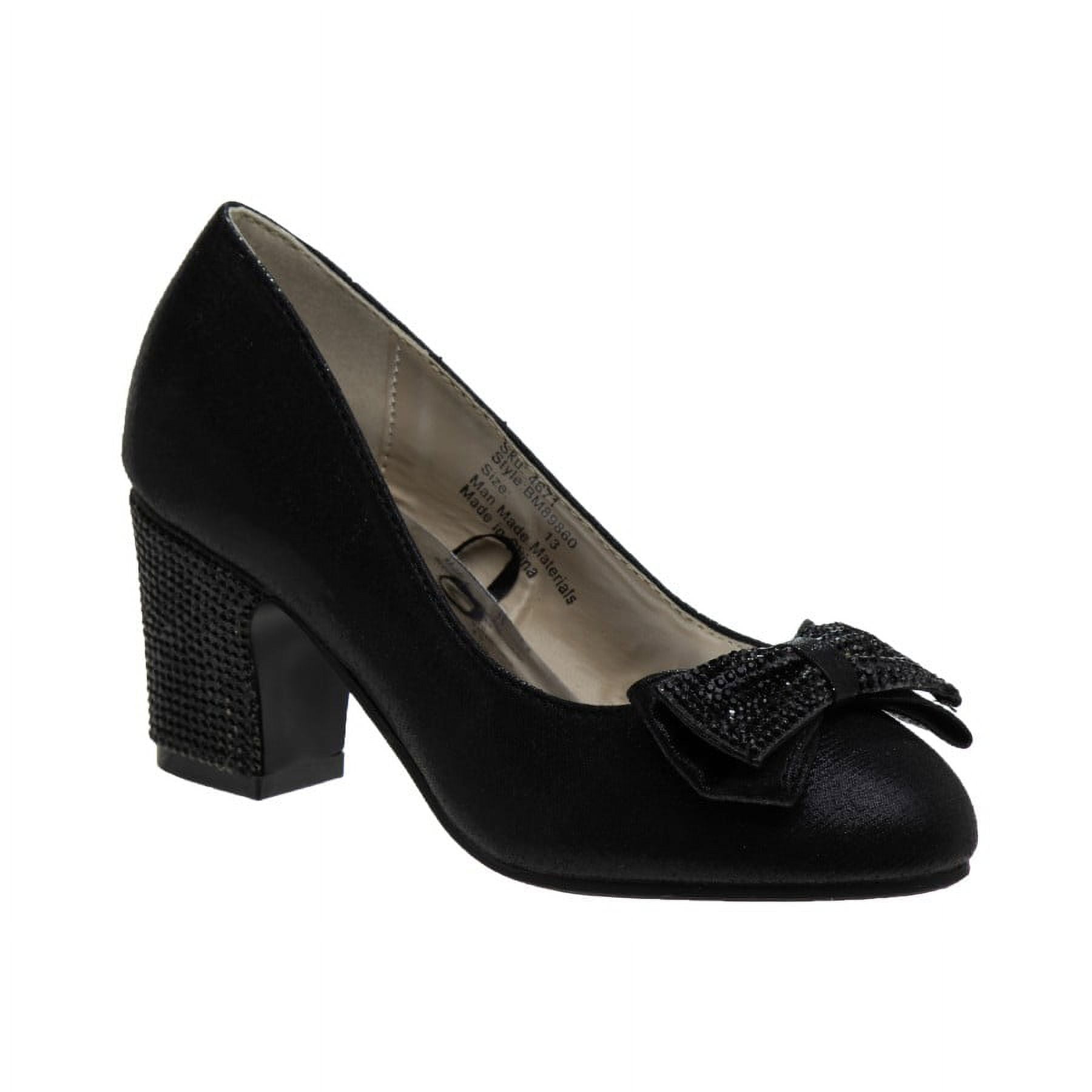 Badgley Mischka Girls' Low Heeled Dress Shoes. (Little Kids/Big Kids)