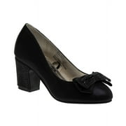 Badgley Mischka Little Kids Girls Heel Dress Shoes - Black , 2
