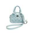 thumbnail image 1 of Badgley Mischka Metallic Blue Crossbody Dome Bag, 1 of 3