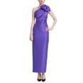 thumbnail image 1 of Badgley Mischka One Shoulder Bow Column Midi Dress, 1 of 3