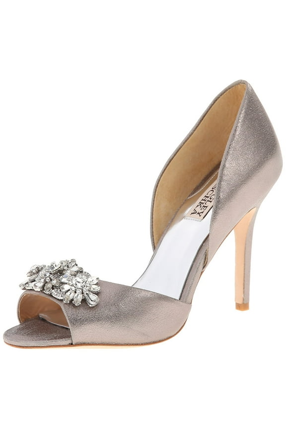 Women's Giana II D'Orsay Pump, Pewter Metallic Suede, 7.5 M US