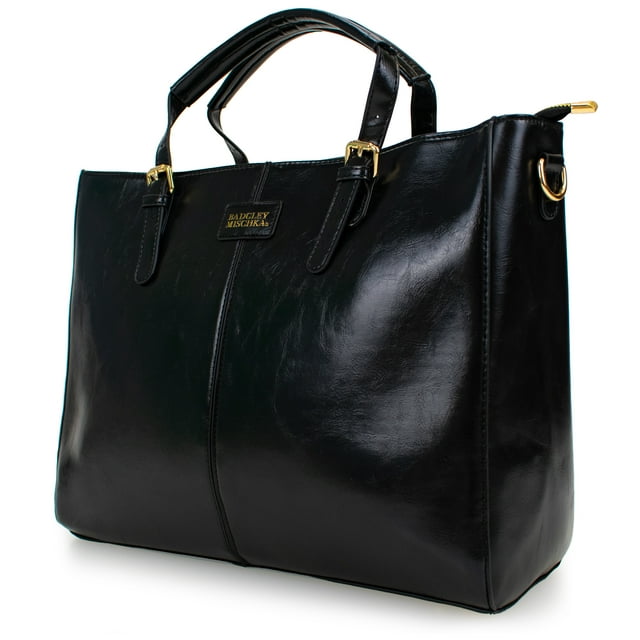 Badgley Mischka Women's Julia Tote Weekender Duffle Travel Bag (Black ...