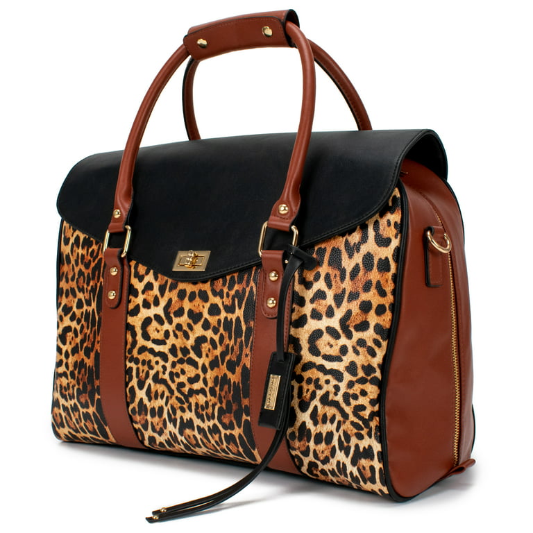 Monogram Travel Bag for Vacation Leopard Weekend Trip Duffle 