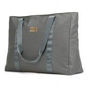 Badgley Mischka Women's Nylon Travel Tote Weekender Duffle Bag - Lightweight Travel Bag (Grey)