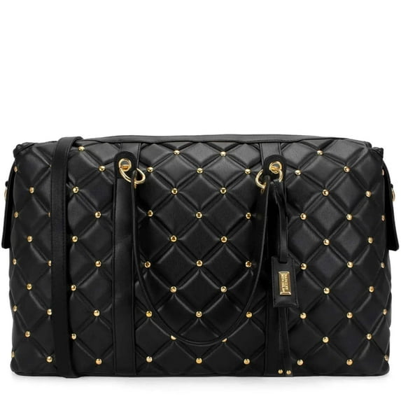 Badgley Mischka Women's Quilted Travel Tote Weekender Duffle Bag