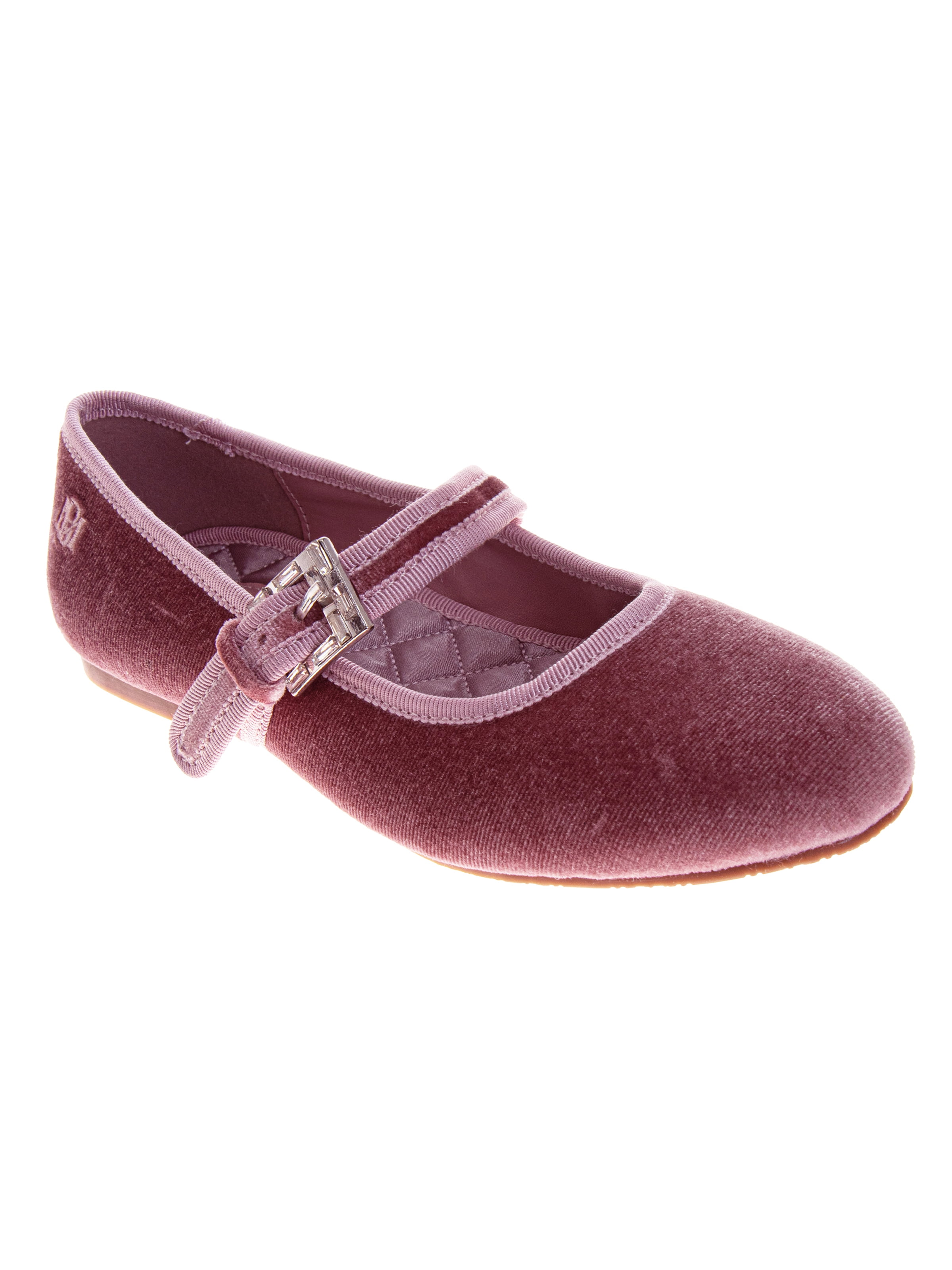 Badgley Mischka Little Girls Velvet Ballet Flats