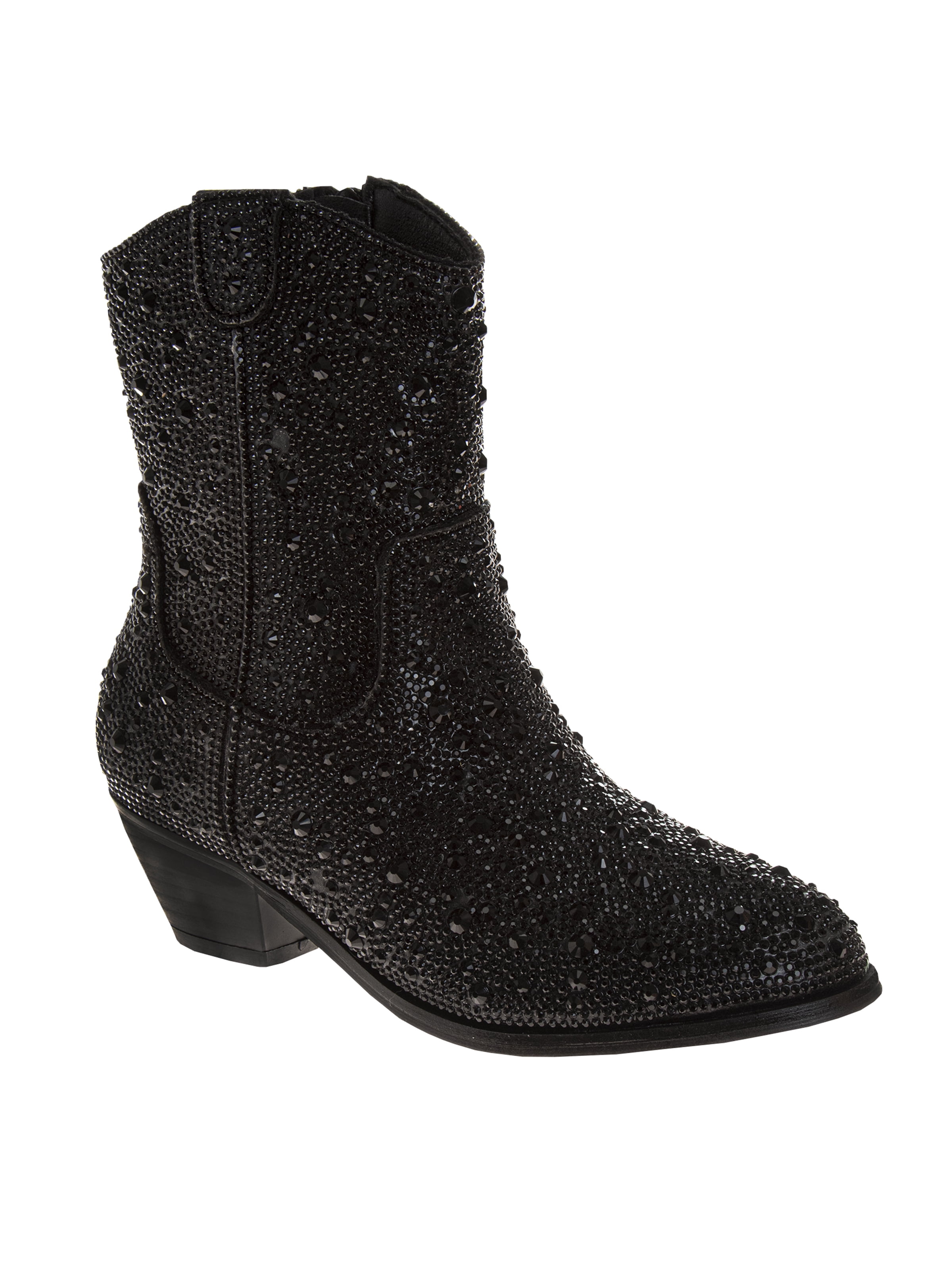 Badgley Mischka Little and Big Girls Rhinestone Western Boot