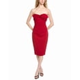 thumbnail image 1 of Badgley Mischka womens  Crepe Front Twist Cocktail Dress, 10, Red, 1 of 3