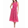 thumbnail image 1 of Badgley Mischka womens  Crochet Midi Dress, 16, Pink, 1 of 3