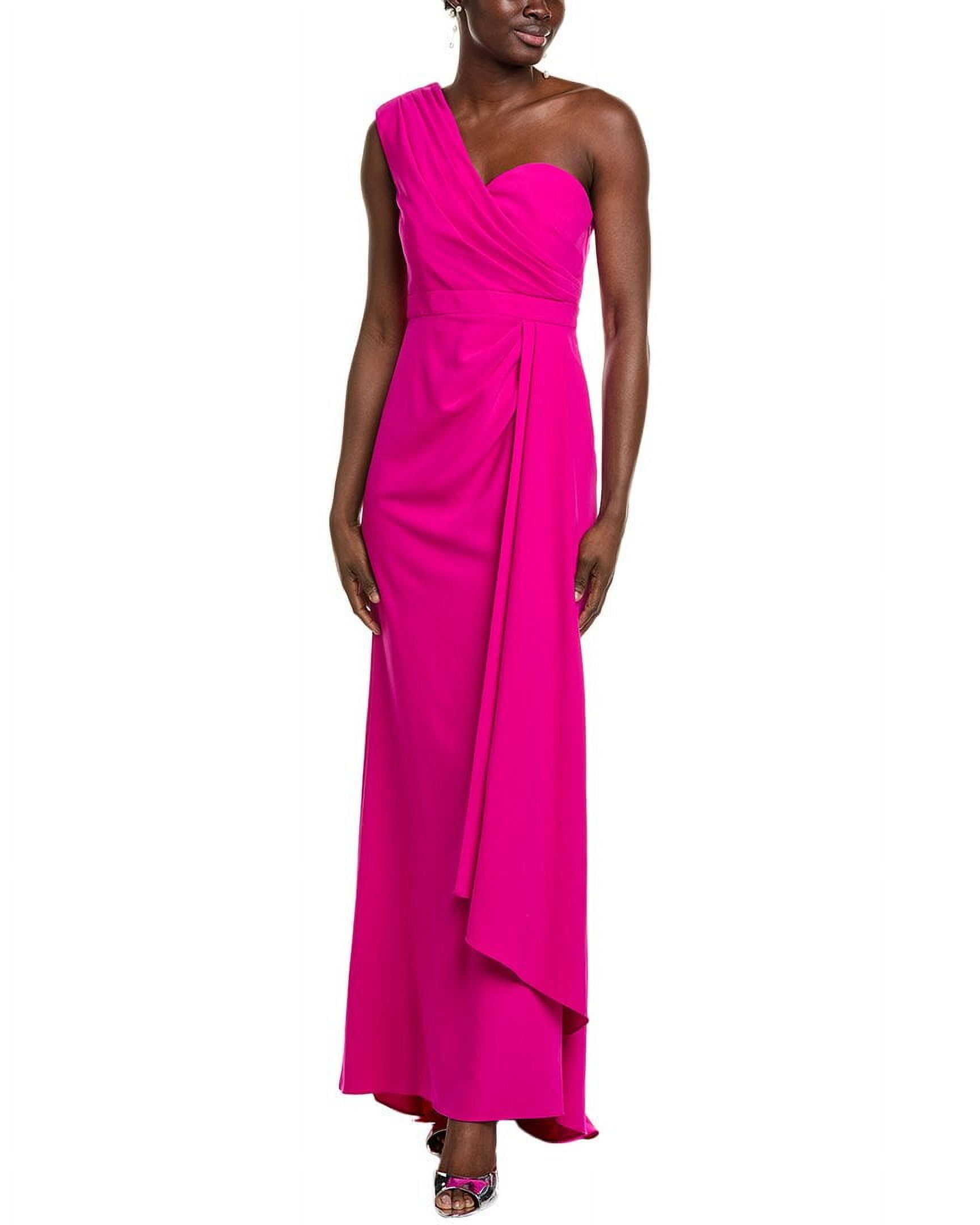 open lace back dress Pleated Sweetheart Bishop Sleeve Gown by Badgley Mischka main image 1