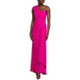 thumbnail image 1 of Badgley Mischka womens  Drape Pleated One-Shoulder Gown, 8, Purple, 1 of 3