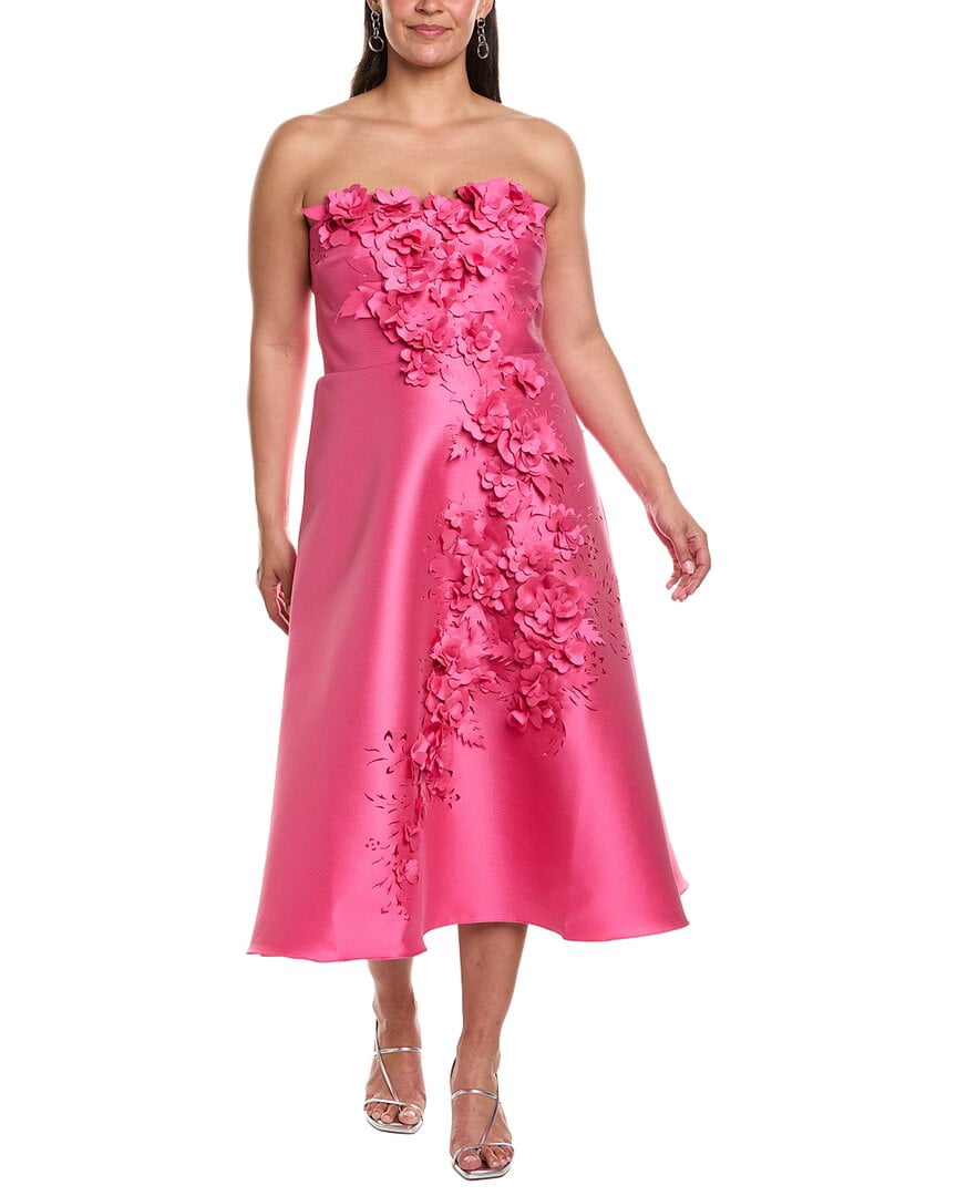 badgley mischka midi dress Badgley Mischka Wrap Full Skirt Day Dress