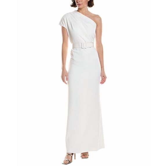 Badgley Mischka womens Odessa Gown, 16, White