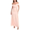 thumbnail image 1 of Badgley Mischka womens  Off-The-Shoulder Wrap Dress, 0, Pink, 1 of 3