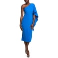 thumbnail image 1 of Badgley Mischka womens  One-Shoulder Midi Dress, 2, Blue, 1 of 3