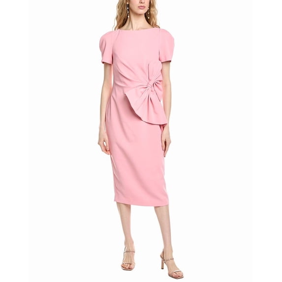 Badgley Mischka womens Side Bow Cocktail Dress, 6, Red