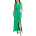 thumbnail image 1 of Badgley Mischka womens  Sunburst Pleated Shirt Gown, 0, Green, 1 of 3