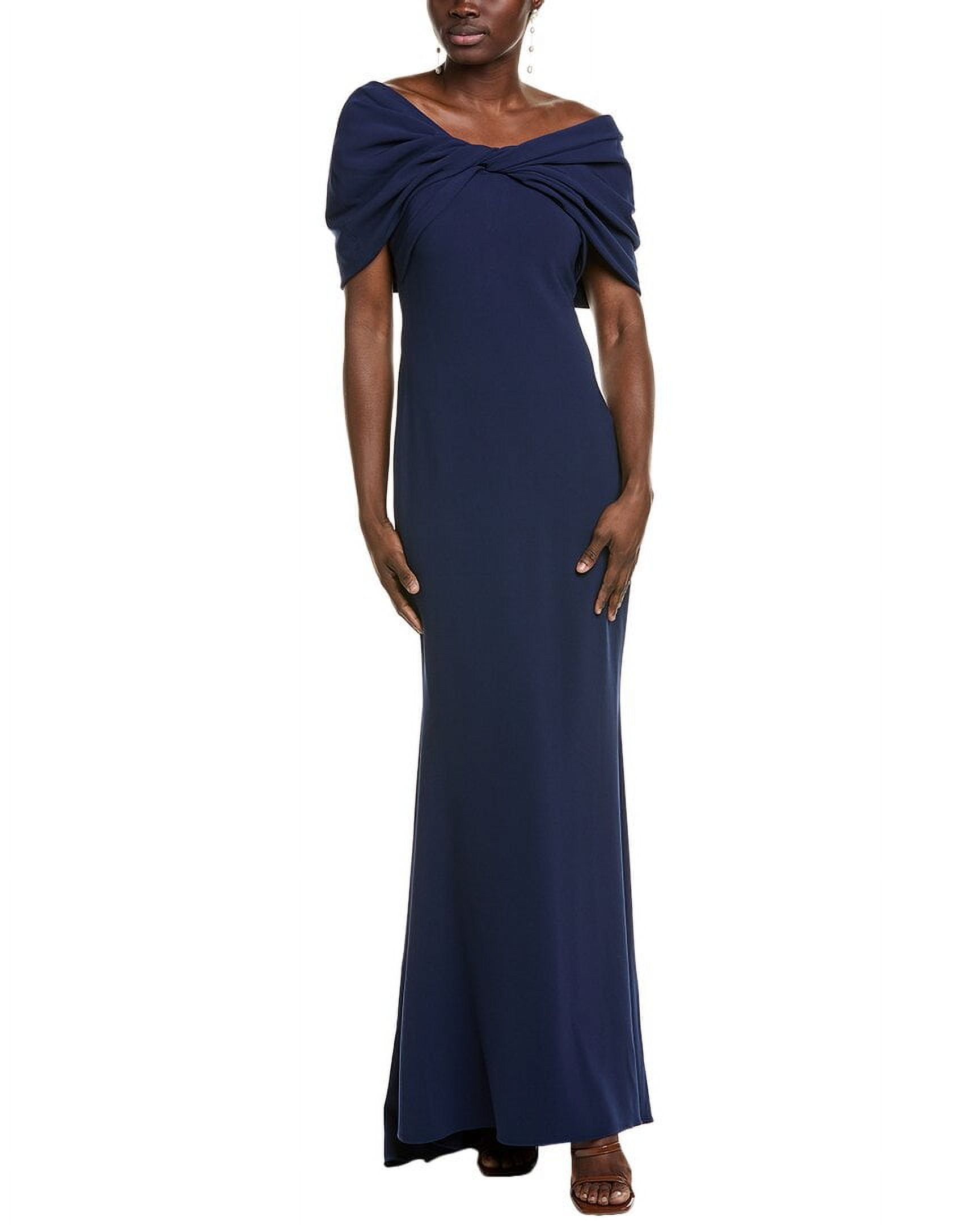 Badgley Mischka womens Twist Drape Gown, 4, Blue - Walmart.com