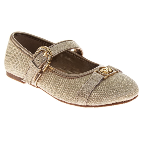 Badgley Mishcka Girls Ballerinas Shoes (Little Kids Big Kids), Gold, Size: 12