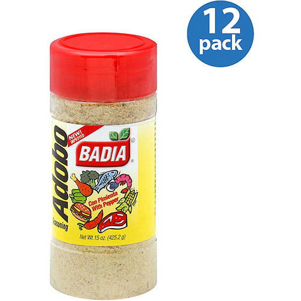 Badia Adobo Seasoning with Pepper, 15 oz (Pack of 12)
