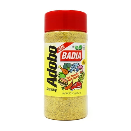 Badia Adobo Seasoning with Pepper, 8 oz Bottle