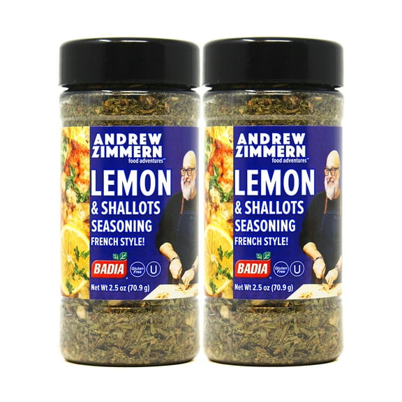Badia Andrew Zimmern Lemon & Shallots Seasoning, French Style, 2.5 oz - Palatize Pack of 2