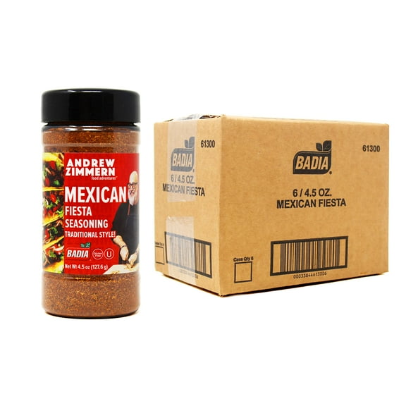 Badia Andrew Zimmern Mexican Fiesta Seasoning Traditional Style, 4.5 oz (Pack of 6)