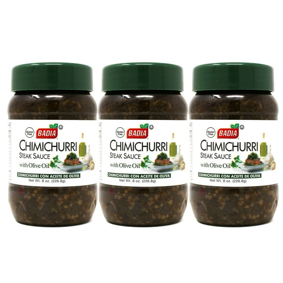 Badia Chimichurri Steak Sauce, with Olive Oil, 8 oz - Palatize Pack of 3